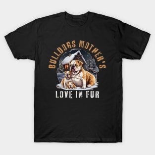 Bulldogs Mother's Love In Fur T-Shirt
